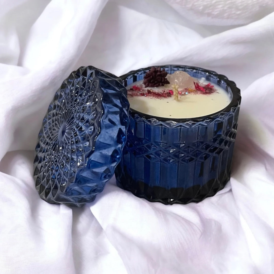Blue Mandala Candle