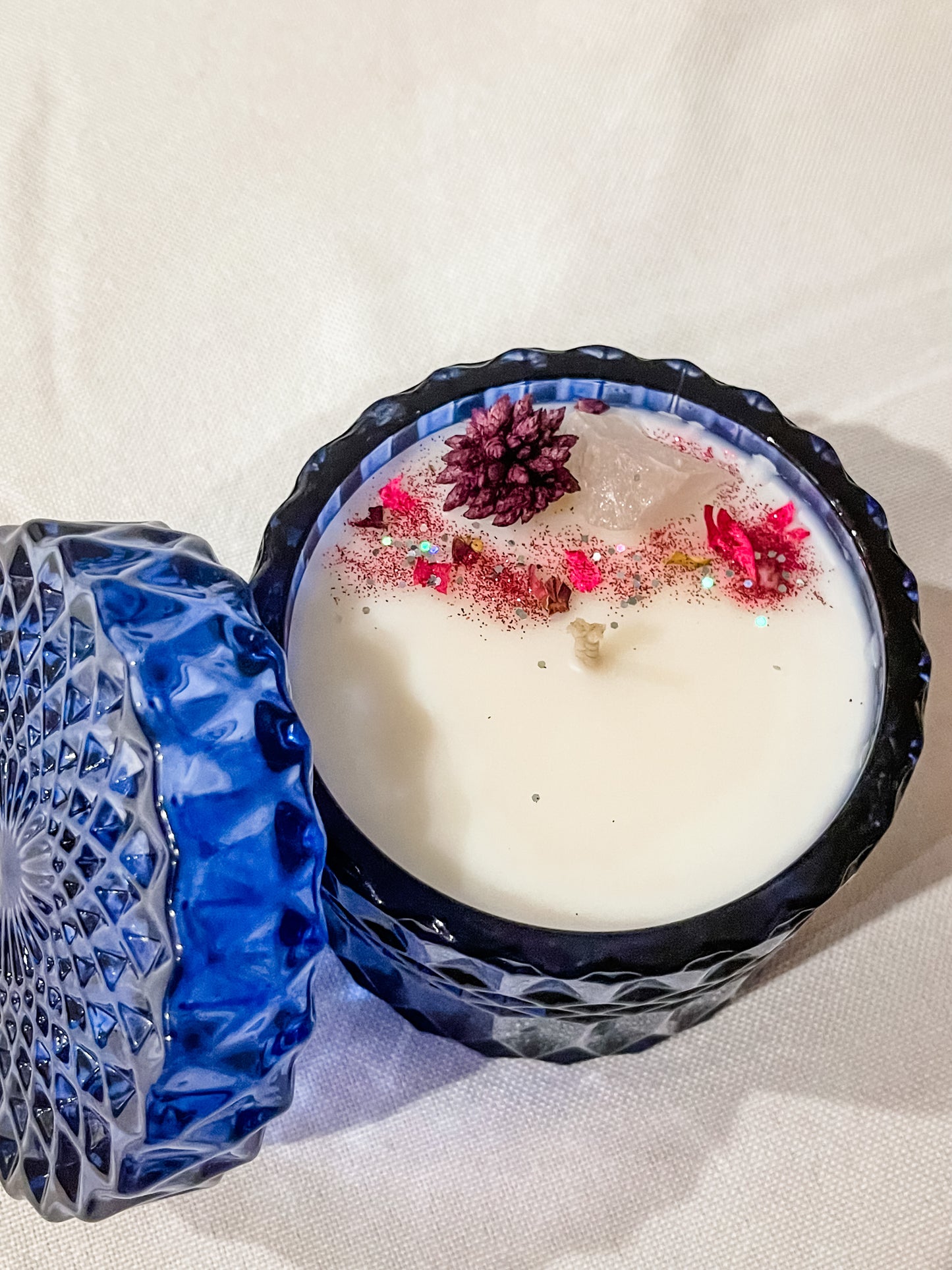 Blue Mandala Candle